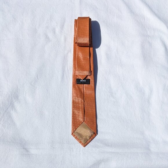 Hugo Boss Orange Dot Classic 100% Silk Tie Made in Italy - Picture 4 of 4